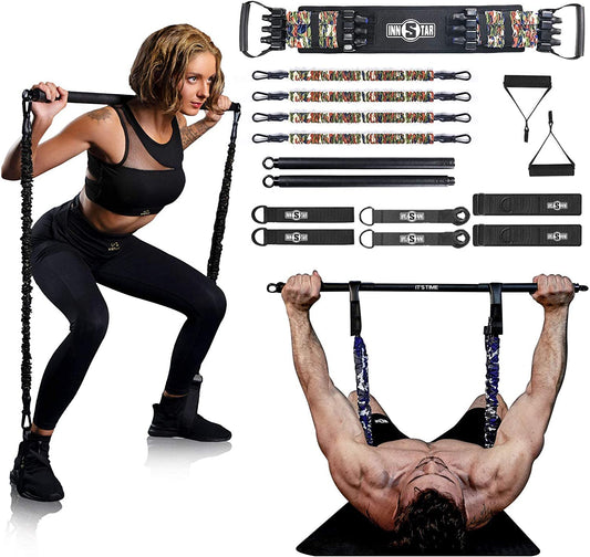 Portable Gym Kit for Home Gym Power Lifting Resistance Training Full Body Workout
