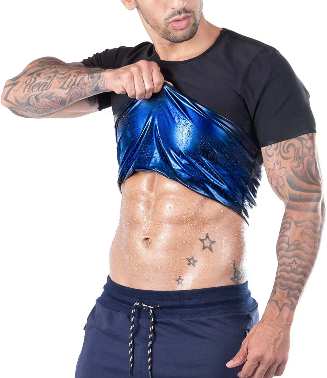 Men Sauna Suit Heat Trapping Shapewear Sweat Body Shaper Vest